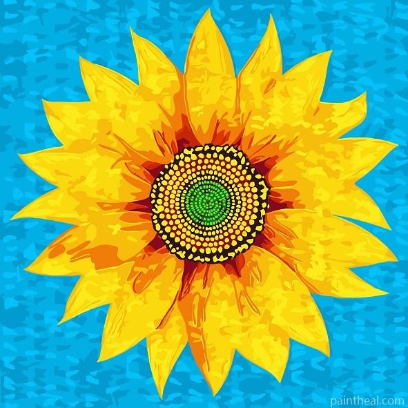 Sunflower Art Painting By Numbers Kits