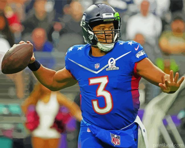 American Football Quarterback Russell Wilson Painting By Numbers Kits