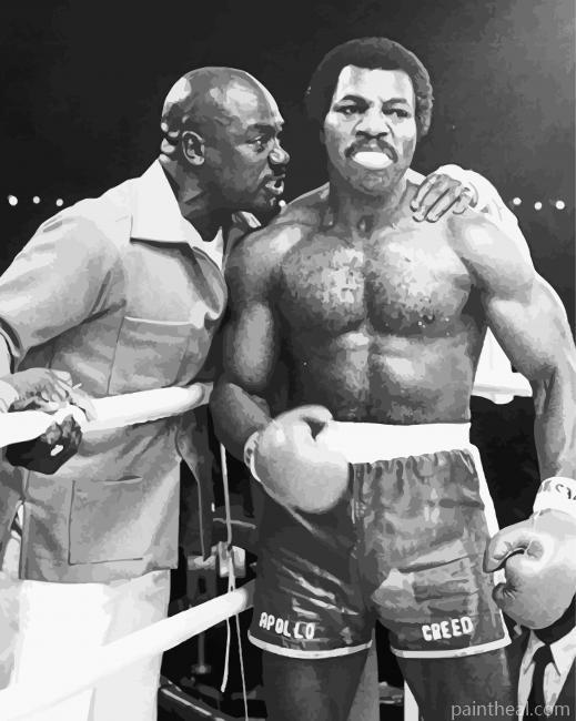 Black And White Apollo Creed Character Painting By Numbers Kits