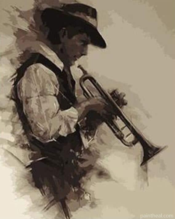 Men With Music People Painting By Numbers Kits