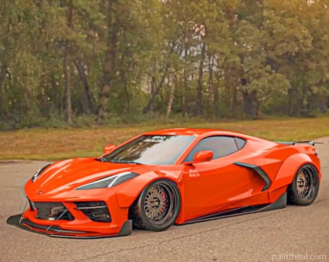 Chevy Corvette Widebody Painting By Numbers Kits