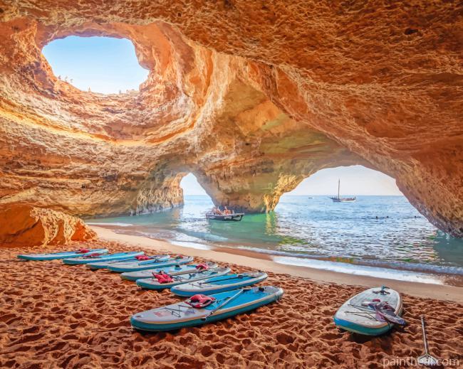 Benagil Caves Lagoa Portugal Painting By Numbers Kits