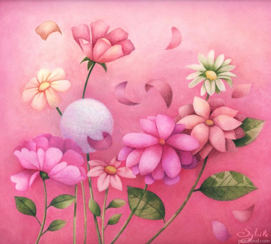 Pink Frangipani Painting By Numbers Kits