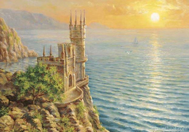 Swallows Nest Castle Painting By Numbers Kits