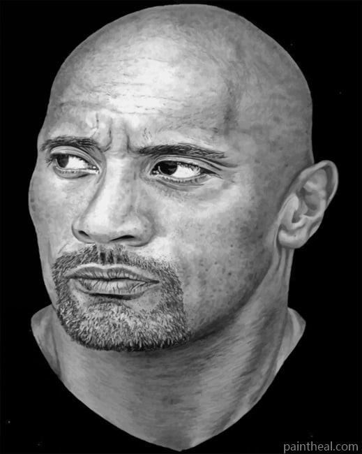 Dwayne Johnson Painting By Numbers Kits