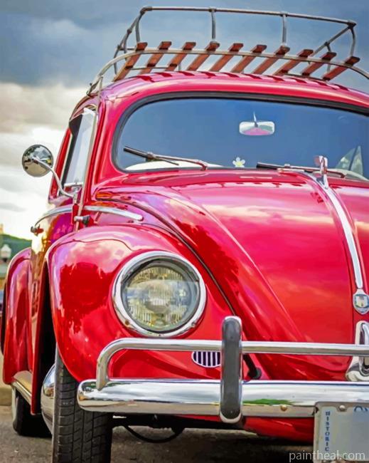 Fusca Vermelho Painting By Numbers Kits