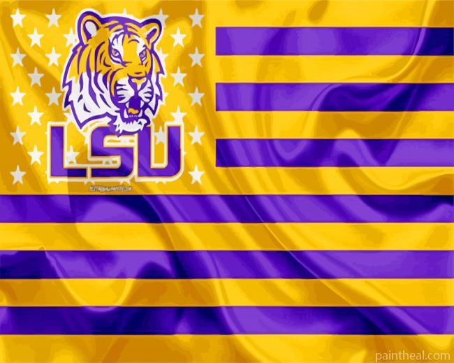 LSU Tigers Flag Painting By Numbers Kits