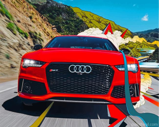 Red Audi Painting By Numbers Kits