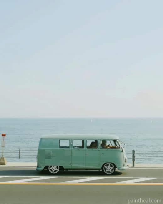 Blue Camper Van Painting By Numbers Kits
