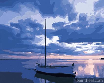 Boat After The Storm Painting By Numbers Kits