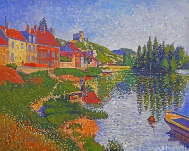 The Bank The Andelys By Paul Signac Painting By Numbers Kits