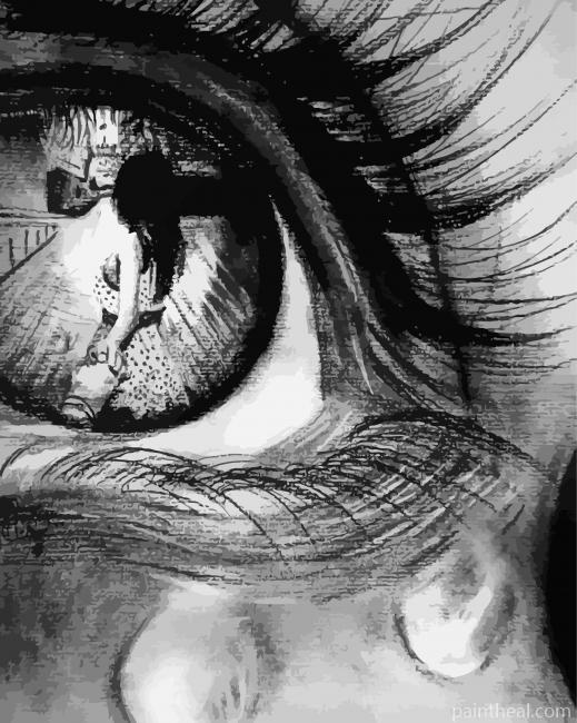 Aesthetic People Eyes Tear Painting By Numbers Kits