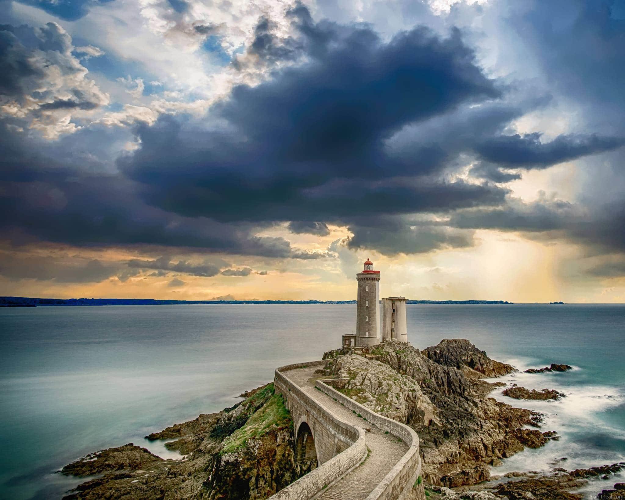 Le Phare du Petit Minou Lighthouse Painting By Numbers Kits