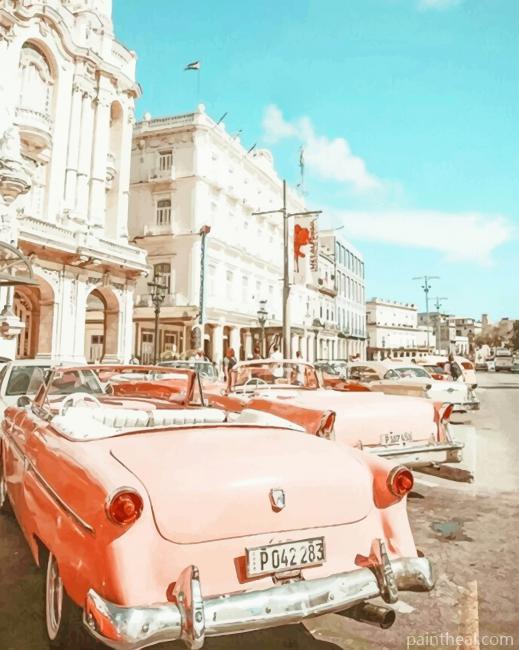 Vintage Aesthetic Retro Car Painting By Numbers Kits