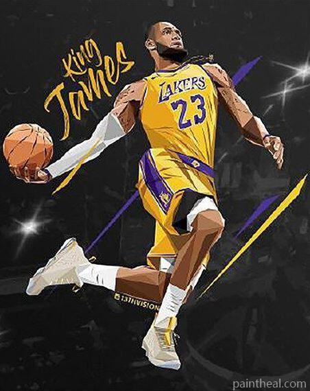 King James Player Painting By Numbers Kits