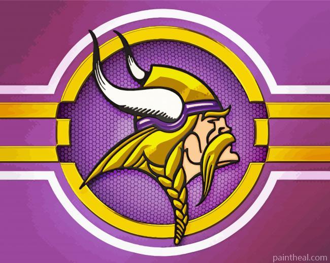 Minnesota Vikings Logo Painting By Numbers Kits