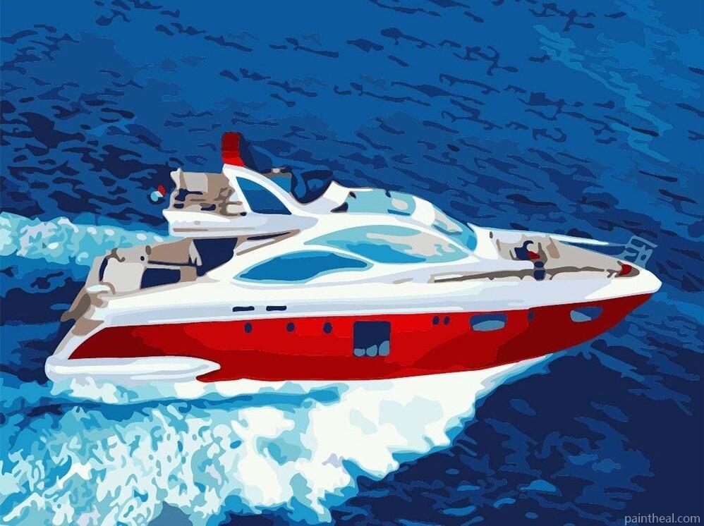 Yacht In Sea Painting By Numbers Kits