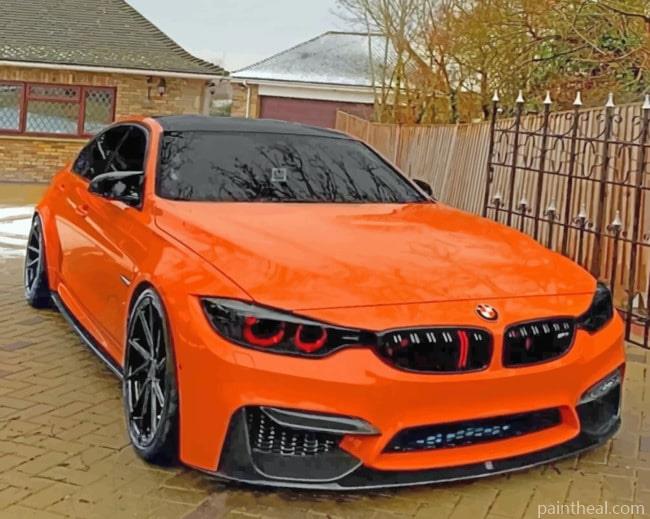 Orange Bmw Painting By Numbers Kits