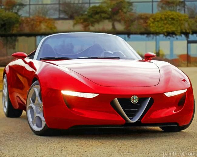 Alfa Romeo Super Car Painting By Numbers Kits