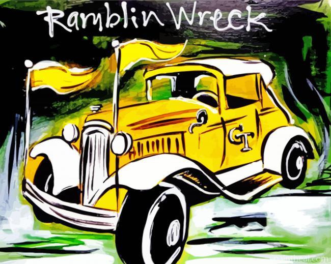Ramblin Wreck Art Painting By Numbers Kits
