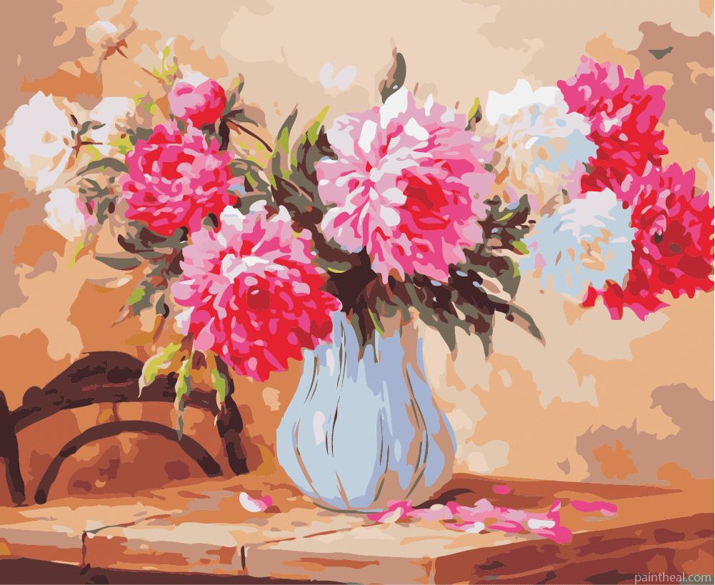 Gorgeous Peony Flowers Painting By Numbers Kits