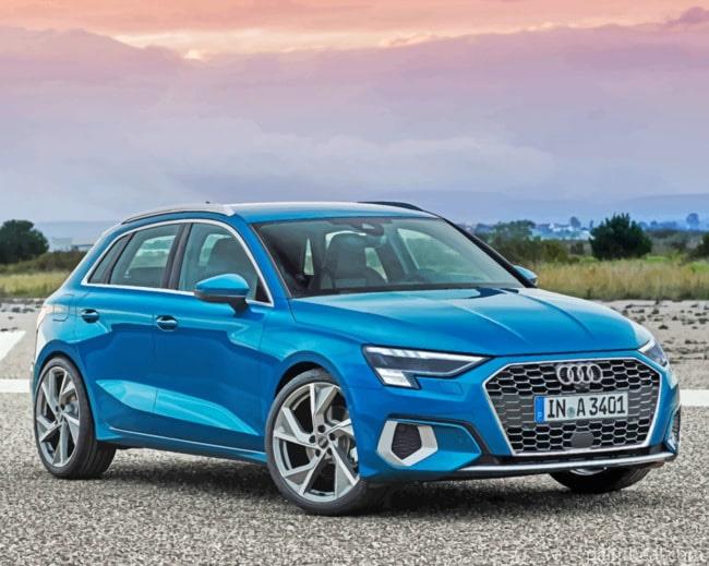 Blue Audi Painting By Numbers Kits