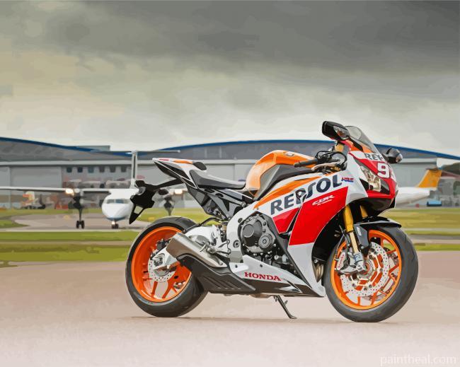 Honda Fireblade Motorcycle Painting By Numbers Kits