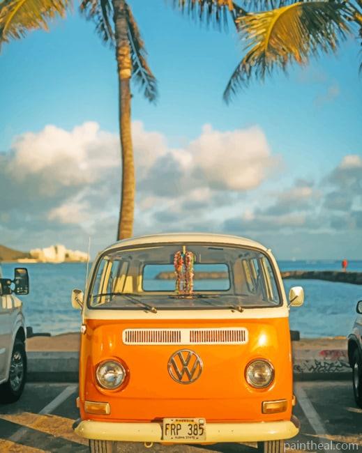 Yellow VW Bus Painting By Numbers Kits