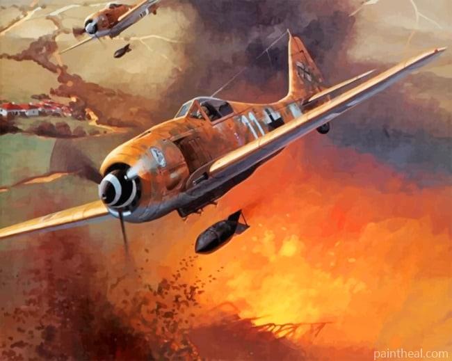 Spitfire Plane Painting By Numbers Kits
