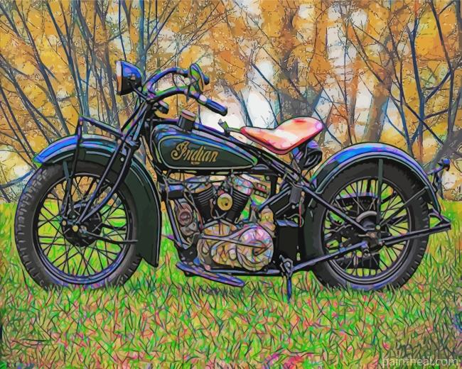 Black Motorcycle Painting By Numbers Kits