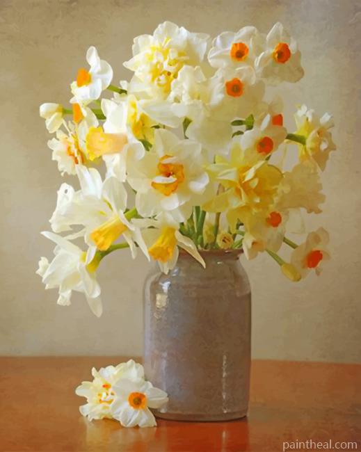 Daffodils Flowers Painting By Numbers Kits