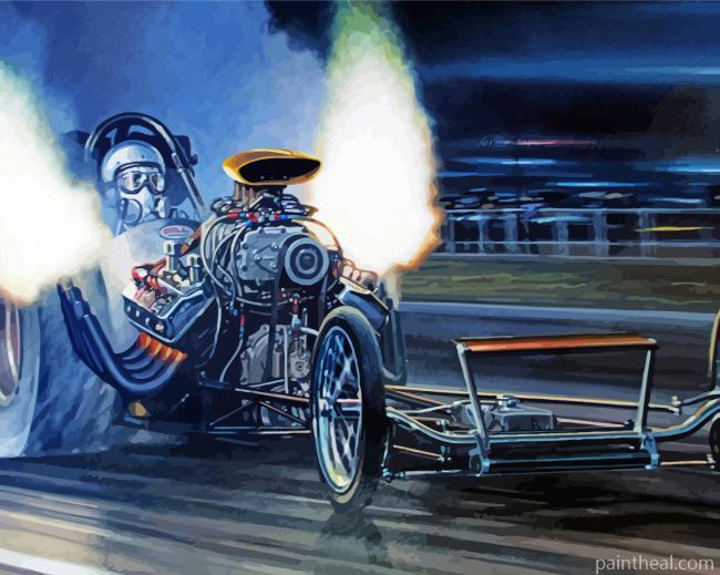 Top Fuel Dragster Painting By Numbers Kits