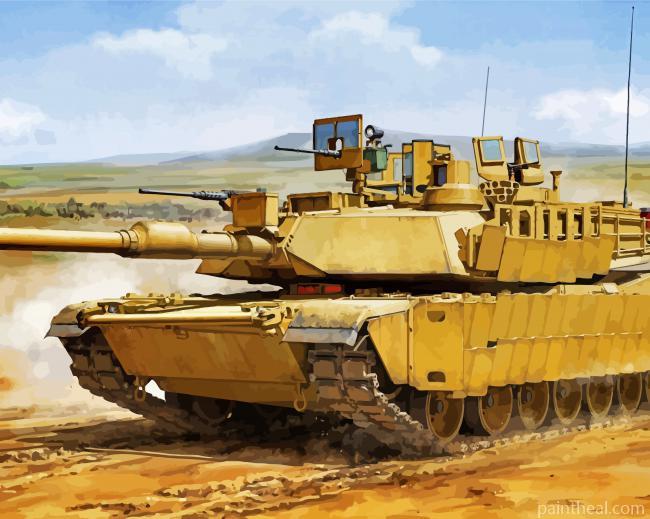 Aesthetic M1a1 Abrams Tank Painting By Numbers Kits