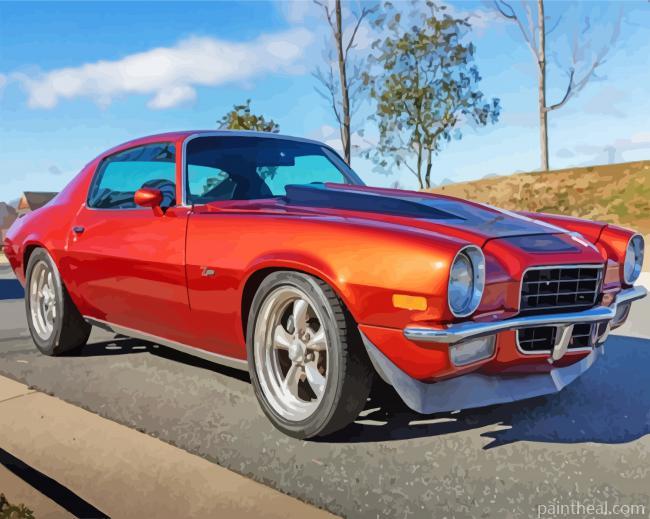 1972 Camaro Painting By Numbers Kits