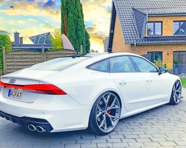 White Audi A7 Painting By Numbers Kits