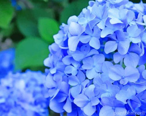 Light Blue Hydrangea Flower – 5D Diamond Painting Painting By Numbers Kits