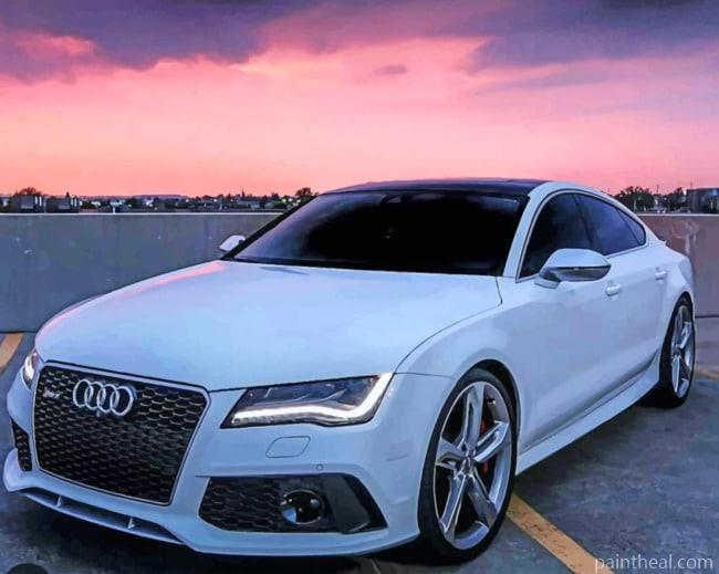 White Audi Painting By Numbers Kits
