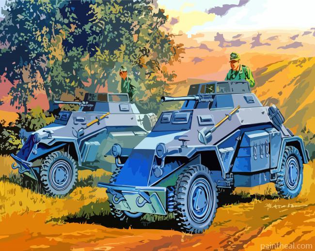 Military Panzers Painting By Numbers Kits