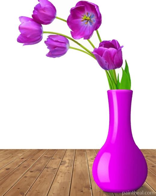 Beautiful Purple Tulips Painting By Numbers Kits
