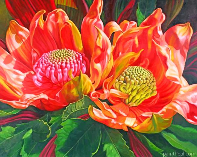 Native Australian Flower Painting By Numbers Kits