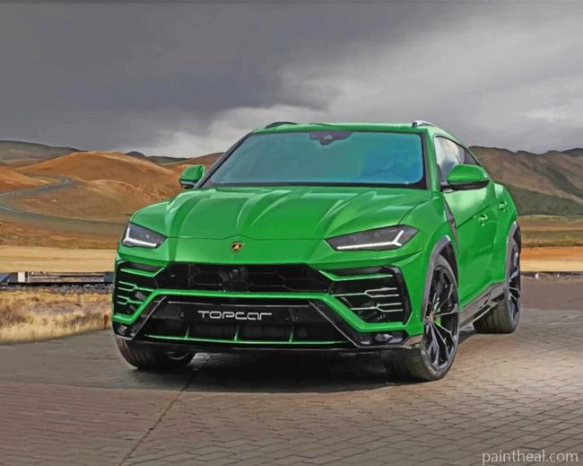 Military Green Lamborghini Urus Painting By Numbers Kits