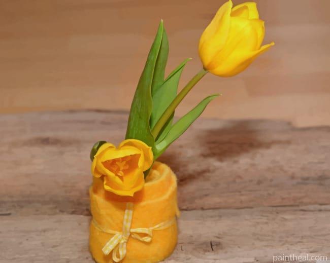 Yellow Tulips Decoration Painting By Numbers Kits