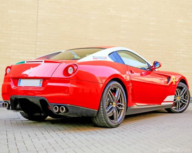 Red Ferrari Painting By Numbers Kits