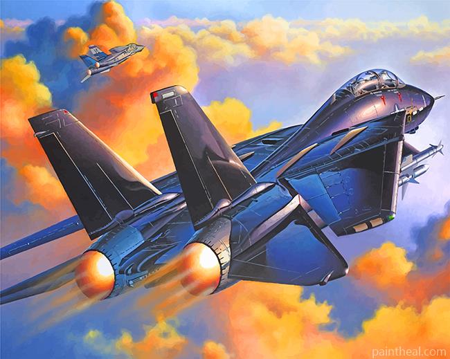 Flying F14 Painting By Numbers Kits