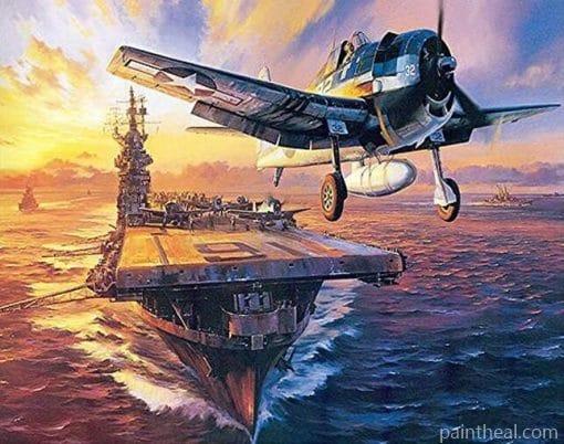 Military Warships Painting By Numbers Kits