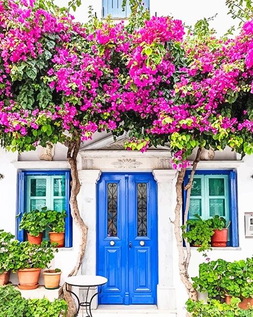 House With Flowers Painting By Numbers Kits