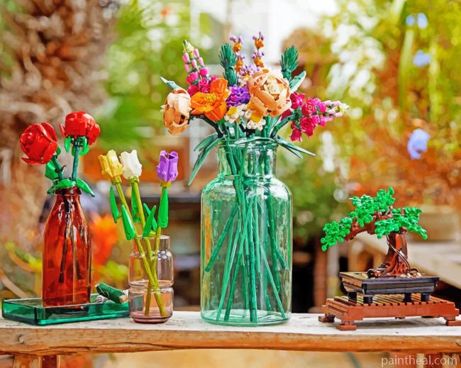 Botanical Flowers Painting By Numbers Kits