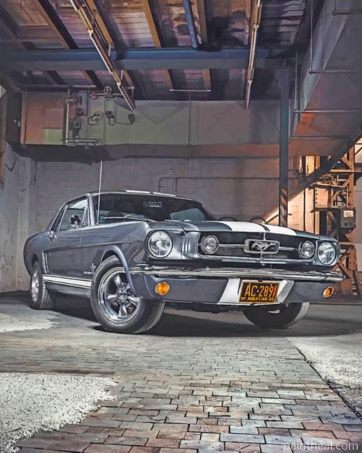 1965 Ford Mustang Coupe Painting By Numbers Kits