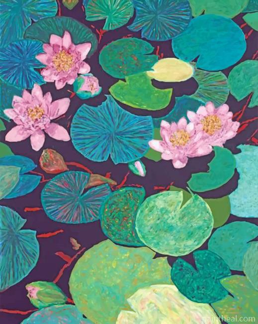 Aesthetic Lotus Flowers Painting By Numbers Kits