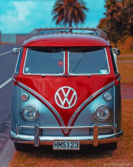 Volkswagen Mini Bus Painting By Numbers Kits